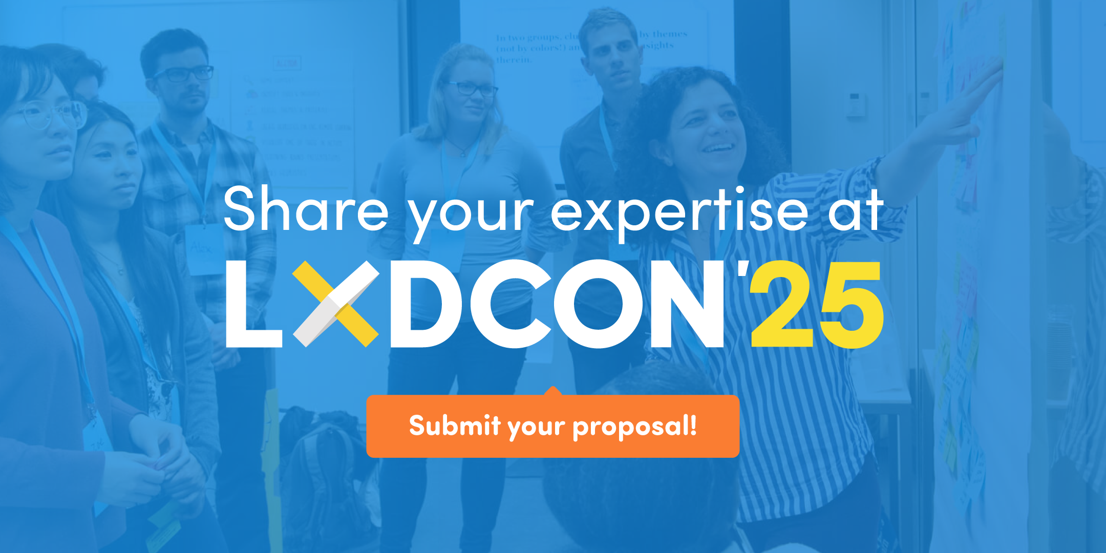 Group of people participating in a workshop at LXDCON