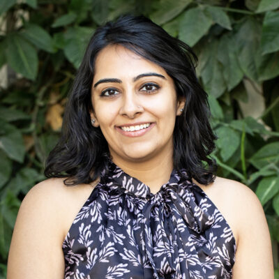 Portrait of Srishti Sehgal, a young Indian Womand with black hair.